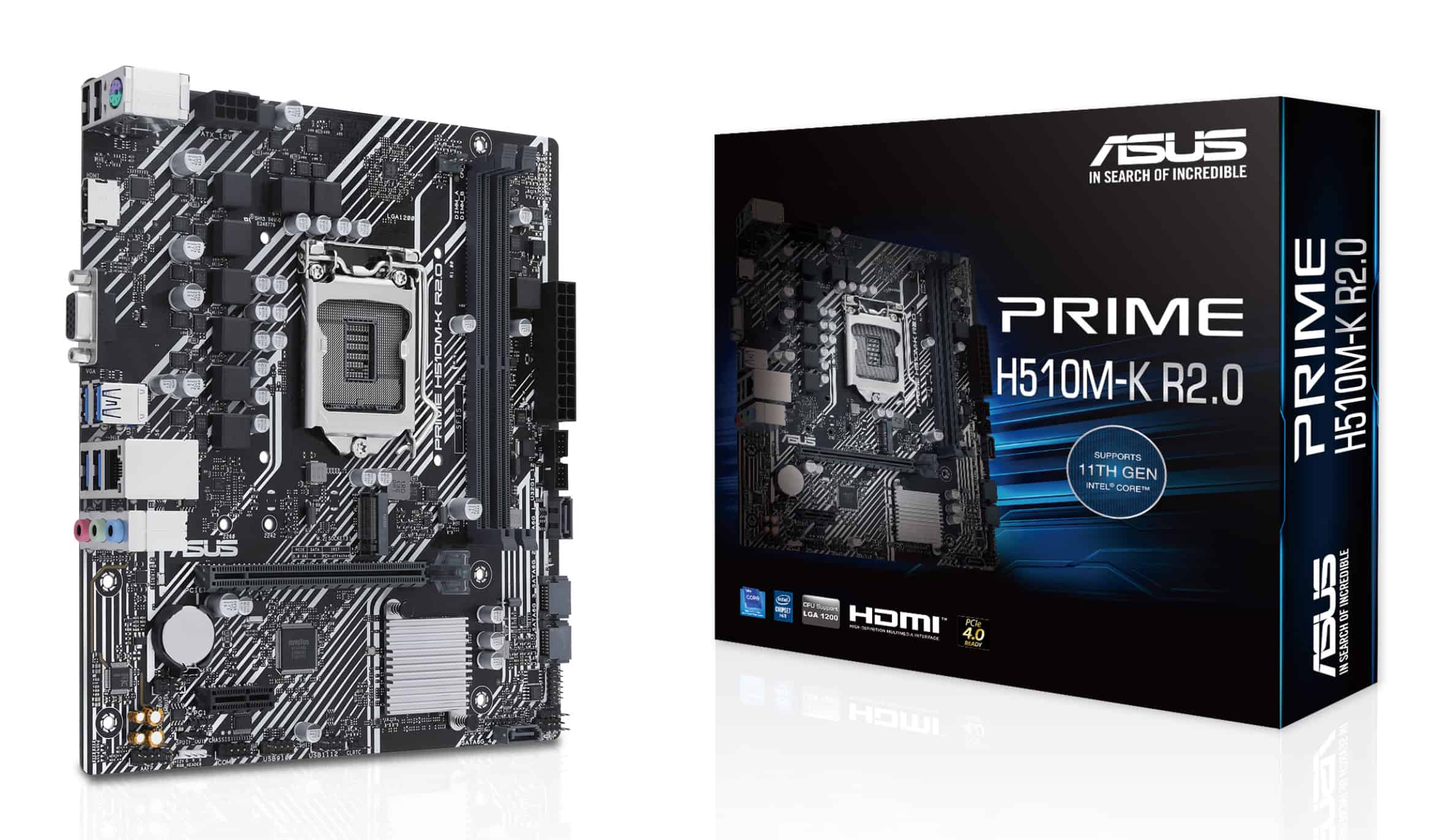 ASUS PRIME H510M-K R2.0 Intel H510 LGA 1200 (Socket H5) micro ATX (90MB1E80-M0EAY0) thumbnail
