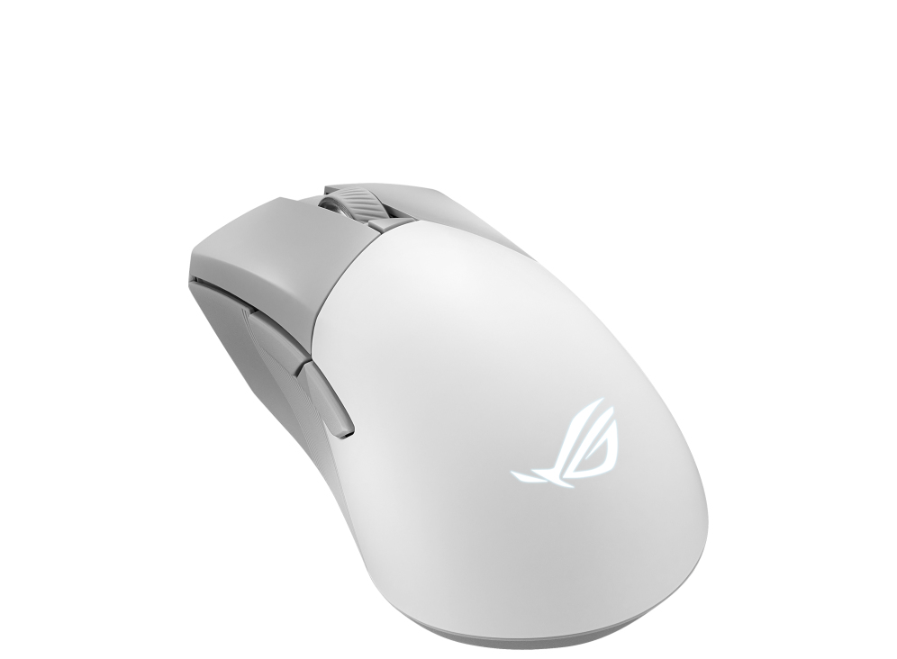 ASUS ROG Gladius III Wireless Aimpoint White muis Rechtshandig RF Wireless + Bluetooth + USB Type-A Optisch 36000 DPI (90MP02Y0-BMUA10) thumbnail