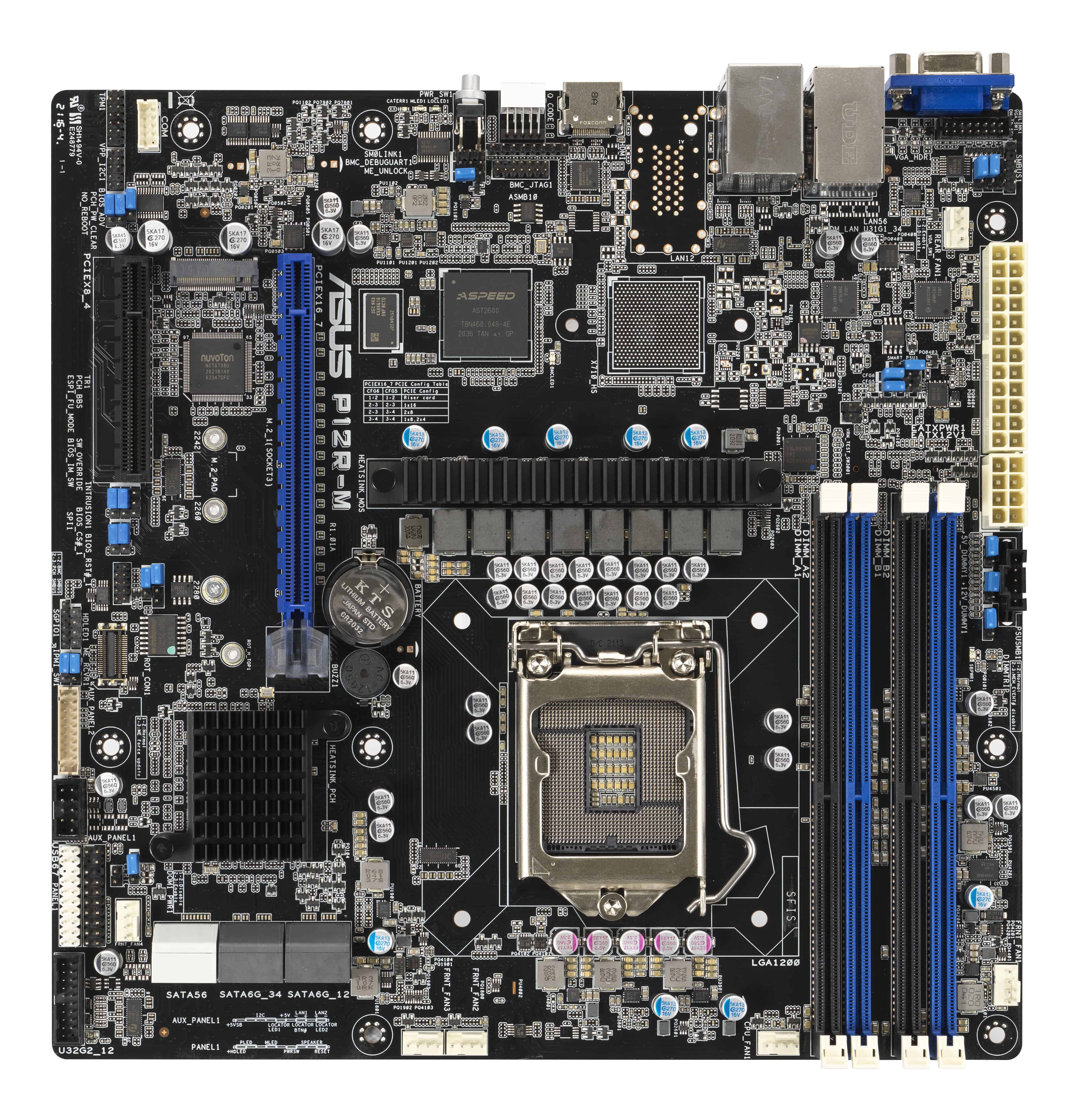 ASUS P12R-M Intel C256 LGA 1200 (Socket H5) ATX (90SB09X0-M1UAY0) thumbnail