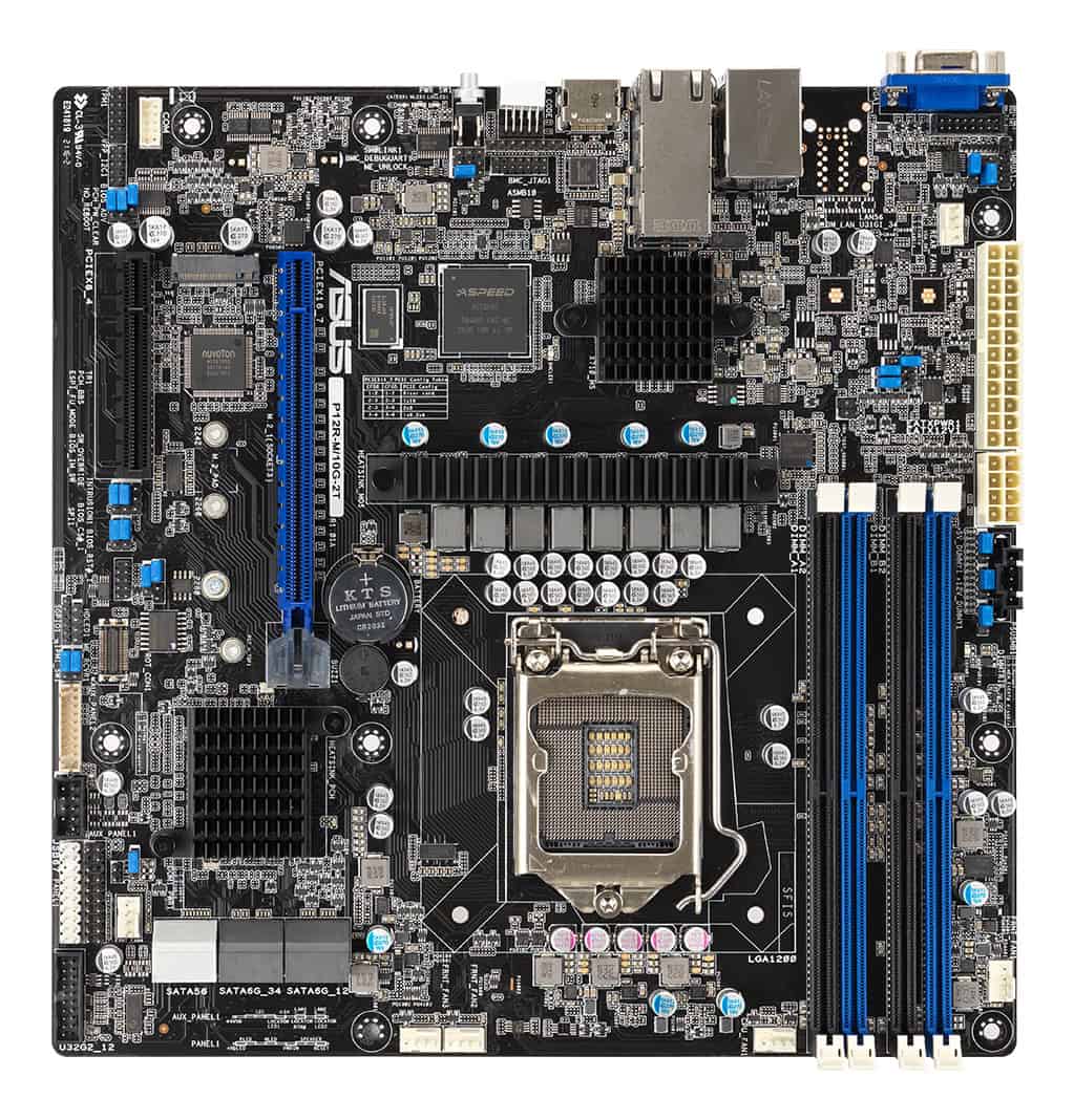 ASUS P12R-M/10G-2T Intel C252 LGA 1200 (Socket H5) micro ATX (90SB0AC0-M1UAY0) thumbnail