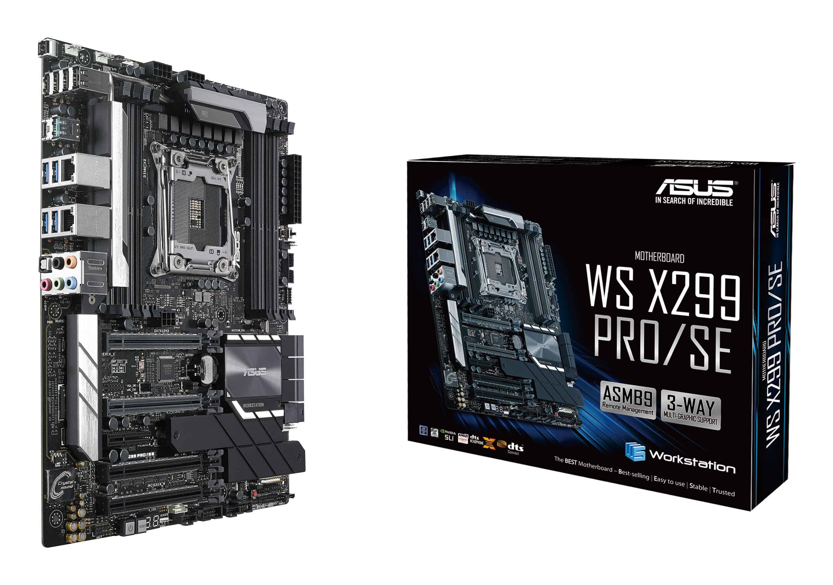 ASUS WS X299 PRO/SE Intel® X299 LGA 2066 (Socket R4) ATX (90SW00A0-M0EAY0) thumbnail