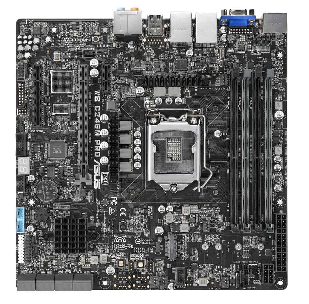 ASUS WS C246M PRO Intel C246 LGA 1151 (Socket H4) micro ATX (90SW00E0-M0EAY0) thumbnail