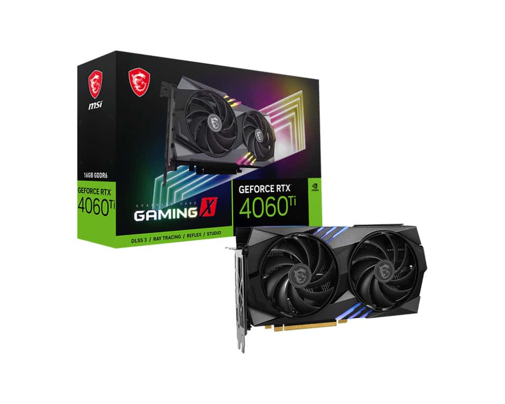 MSI GAMING GEFORCE RTX 4060 TI X 16G videokaart NVIDIA 16 GB GDDR6 (V517-003R) thumbnail