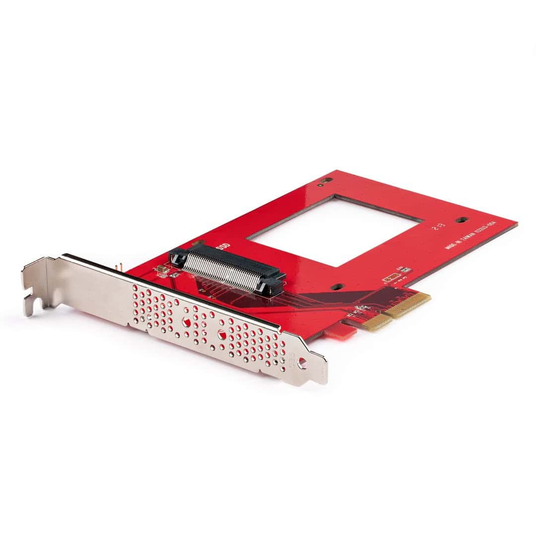 StarTech.com U.3 naar PCIe Adapter Kaart, PCIe 4.0 x4 Adapter voor 2.5 U.3 NVMe SSDs, SFF-TA-1001 PCI Express Uitbreidingskaart voor Desktops/Servers, TAA Compliant, OS Onafhankelijk (PEX4SFF8639U3) thumbnail