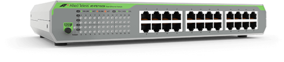 Allied Telesis FS710/24 Unmanaged Fast Ethernet (10/100) Grijs (AT-FS710/24-50) thumbnail