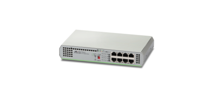 Allied Telesis AT-GS910/8E-50 Unmanaged Gigabit Ethernet (10/100/1000) Grijs (AT-GS910/8E-50) thumbnail