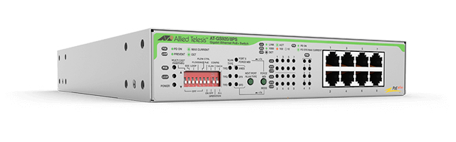 Allied Telesis AT-GS920/8PS-50 Managed Gigabit Ethernet (10/100/1000) Power over Ethernet (PoE) 1U Grijs (AT-GS920/8PS-50) thumbnail