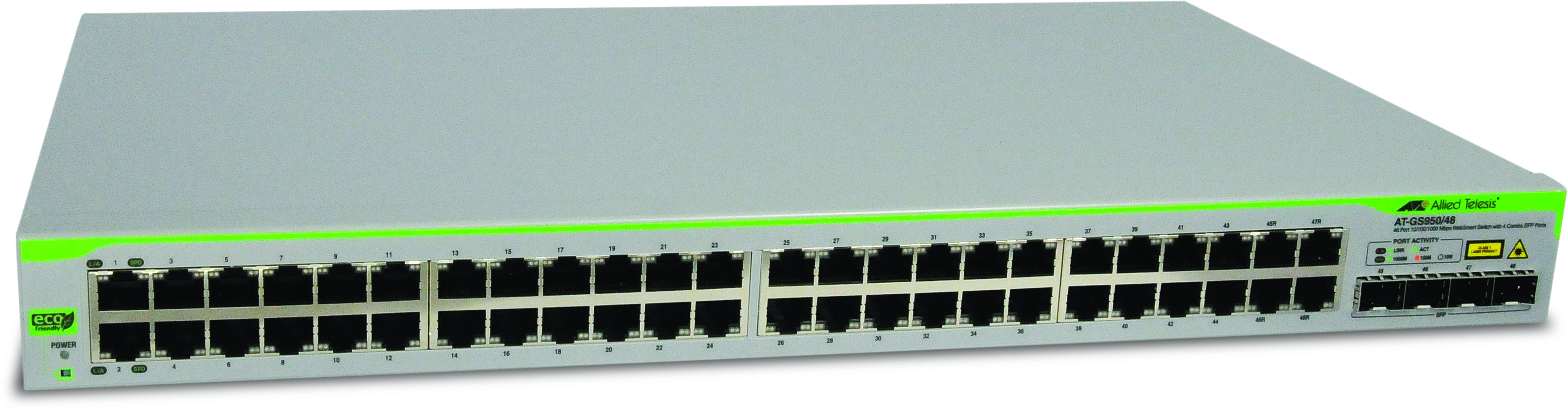 Allied Telesis AT-GS950/48-50 Managed L2 Gigabit Ethernet (10/100/1000) 1U Grijs (AT-GS950/48-50) thumbnail