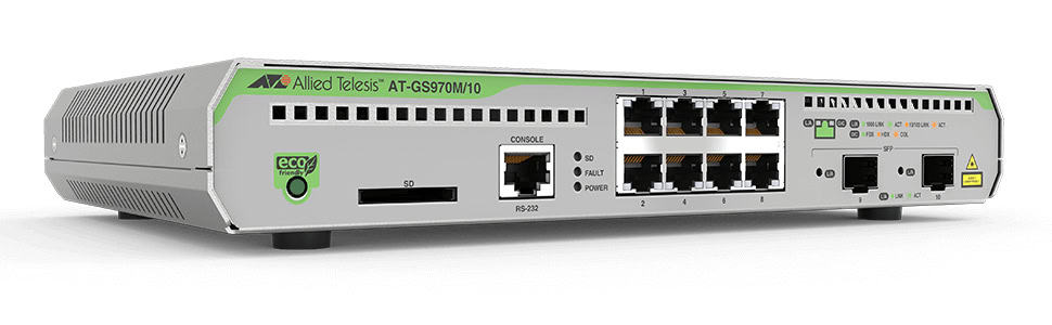 Allied Telesis AT-GS970M/10PS-30 netwerk-switch Managed L3 10G Ethernet (100/1000/10000) Power over Ethernet (PoE) Grijs (AT-GS970M/10PS-30) thumbnail Allied Telesis AT-GS970M/10PS-30 netwerk-switch Managed L3 10G Ethernet (100/1000/10000) Power over Ethernet (PoE) Grijs (AT-GS970M/10PS-30) thumbnail