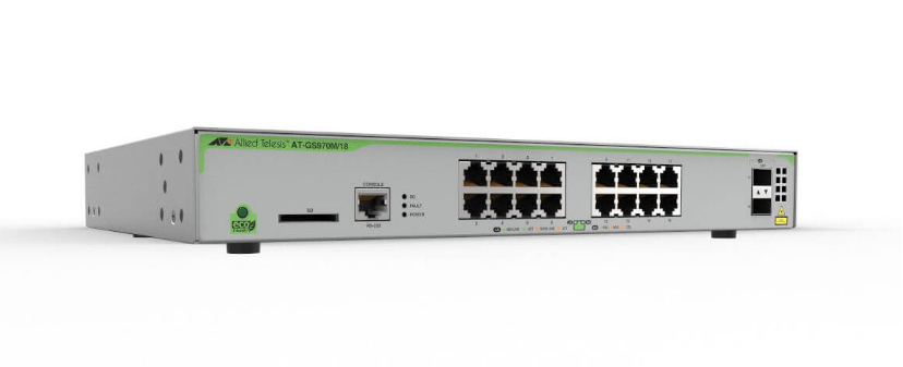 Allied Telesis AT-GS970M/18-50 Managed L3 Gigabit Ethernet (10/100/1000) 1U Grijs (AT-GS970M/18-50) thumbnail