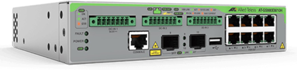 Allied Telesis AT-GS980EM/10H Managed L3 Gigabit Ethernet (10/100/1000) Power over Ethernet (PoE) 1U Grijs (AT-GS980EM/10H) thumbnail