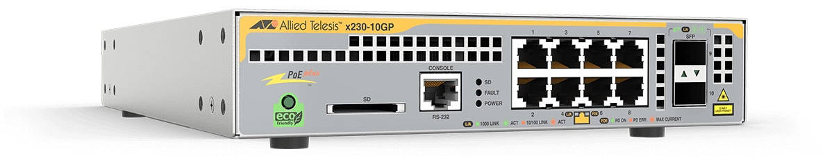 Allied Telesis AT-X230-10GP-30 netwerk-switch Managed L3 Gigabit Ethernet (10/100/1000) Power over Ethernet (PoE) Grijs (AT-X230-10GP-30) thumbnail Allied Telesis AT-X230-10GP-30 netwerk-switch Managed L3 Gigabit Ethernet (10/100/1000) Power over Ethernet (PoE) Grijs (AT-X230-10GP-30) thumbnail