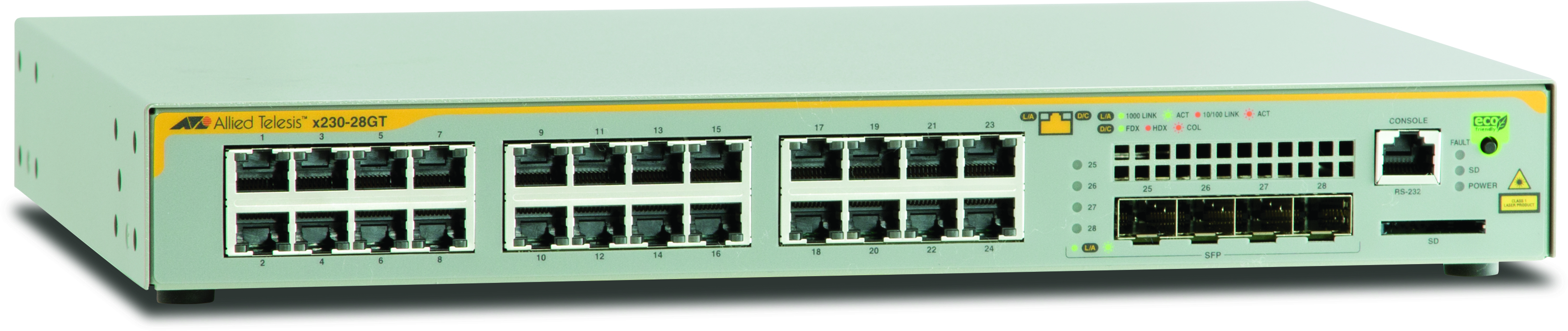 Allied Telesis AT-x230-28GT-50 Managed L3 Gigabit Ethernet (10/100/1000) 1U Grijs (AT-X230-28GT-50) thumbnail