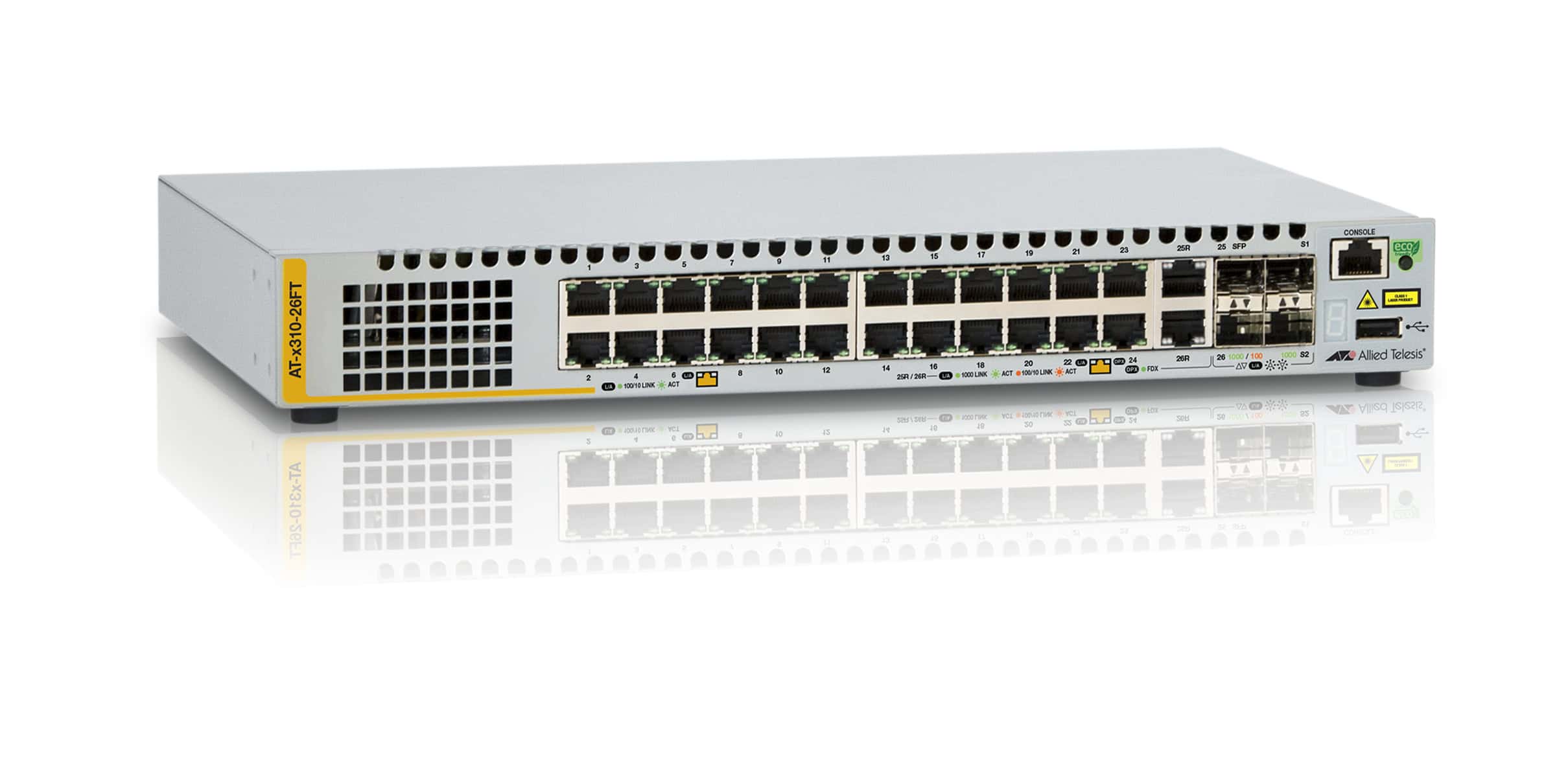 Allied Telesis AT-X310-26FT-30 netwerk-switch Managed L3 Gigabit Ethernet (10/100/1000) Grijs (AT-X310-26FT-30) thumbnail