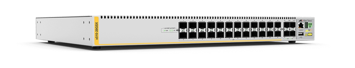 Allied Telesis AT-X510-28GSX-30 netwerk-switch Managed L3 Gigabit Ethernet (10/100/1000) Grijs (AT-X510-28GSX-30) thumbnail