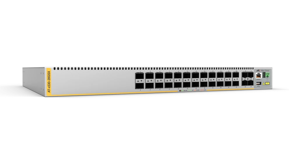 Allied Telesis AT-X530-28GSX-50 netwerk-switch Managed L3 Grijs (AT-X530-28GSX-50) thumbnail