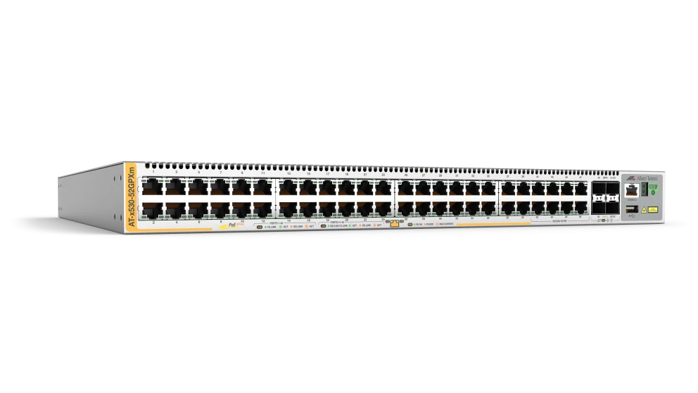 Allied Telesis AT-X530-52GPXM-B51 netwerk-switch Managed L3 5G Ethernet (100/1000/5000) Power over Ethernet (PoE) Grijs (AT-X530-52GPXM-B51) thumbnail Allied Telesis AT-X530-52GPXM-B51 netwerk-switch Managed L3 5G Ethernet (100/1000/5000) Power over Ethernet (PoE) Grijs (AT-X530-52GPXM-B51) thumbnail