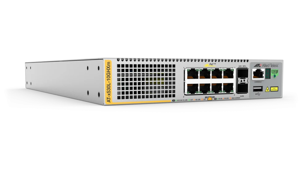 Allied Telesis AT-X530L-10GHXM-30 netwerk-switch Managed L3 5G Ethernet (100/1000/5000) Power over Ethernet (PoE) Grijs (AT-X530L-10GHXM-30) thumbnail Allied Telesis AT-X530L-10GHXM-30 netwerk-switch Managed L3 5G Ethernet (100/1000/5000) Power over Ethernet (PoE) Grijs (AT-X530L-10GHXM-30) thumbnail
