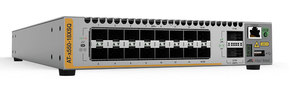 Allied Telesis AT-X550-18XSQ-30 netwerk-switch Managed L3 10G Ethernet (100/1000/10000) Grijs (AT-X550-18XSQ-30) thumbnail
