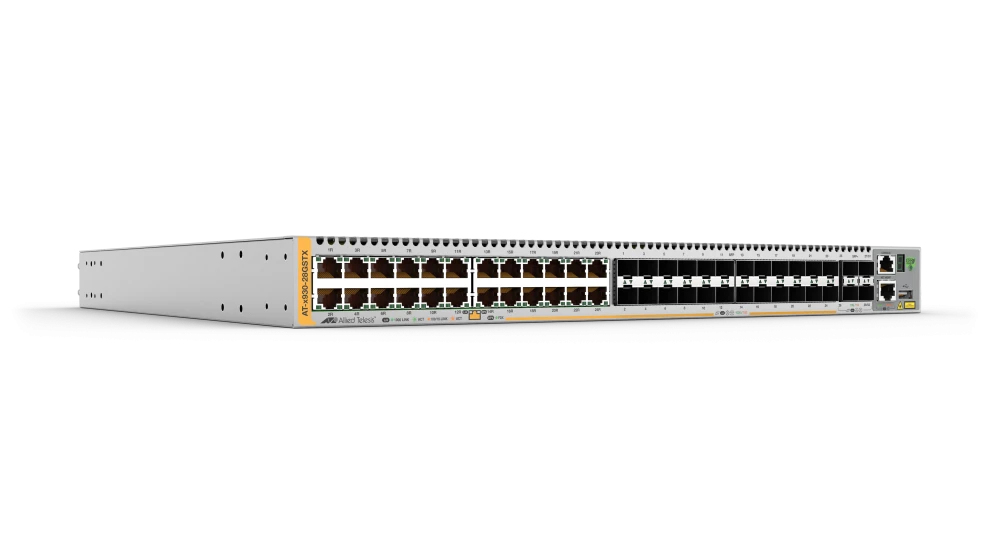 Allied Telesis AT-X930-28GSTX-B01 netwerk-switch Managed L3 Gigabit Ethernet (10/100/1000) Grijs (AT-X930-28GSTX-B01) thumbnail