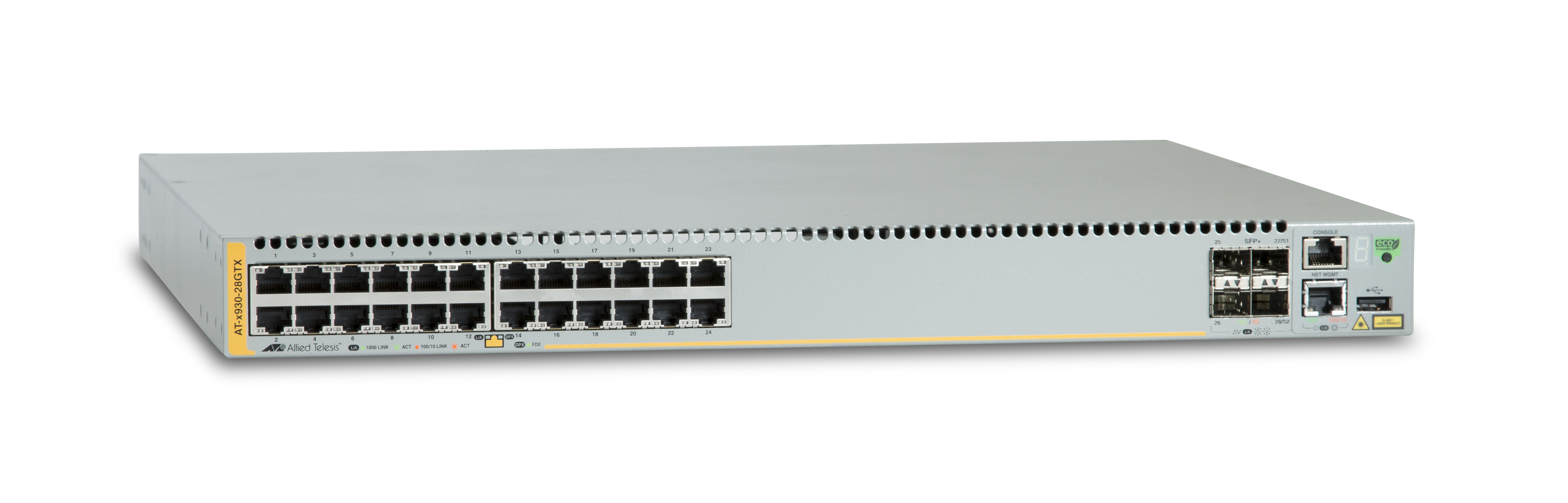 Allied Telesis AT-x930-28GTX Managed L3 Gigabit Ethernet (10/100/1000) Grijs (AT-X930-28GTX) thumbnail