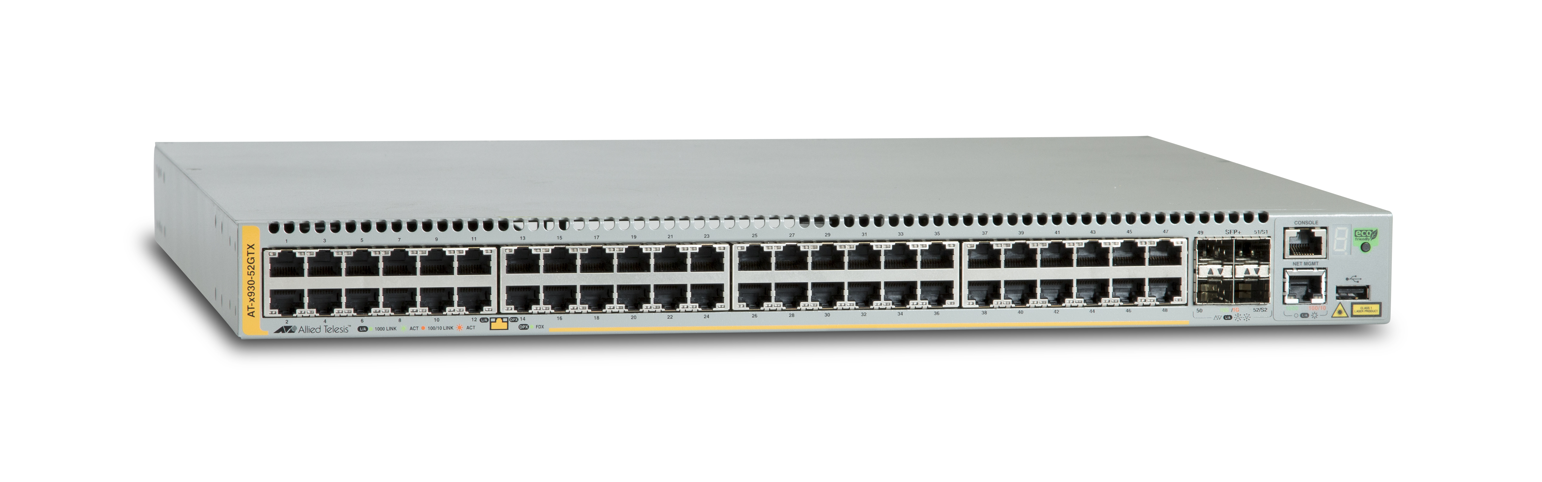 Allied Telesis AT-x930-52GTX Managed L3 Gigabit Ethernet (10/100/1000) Grijs (AT-X930-52GTX) thumbnail