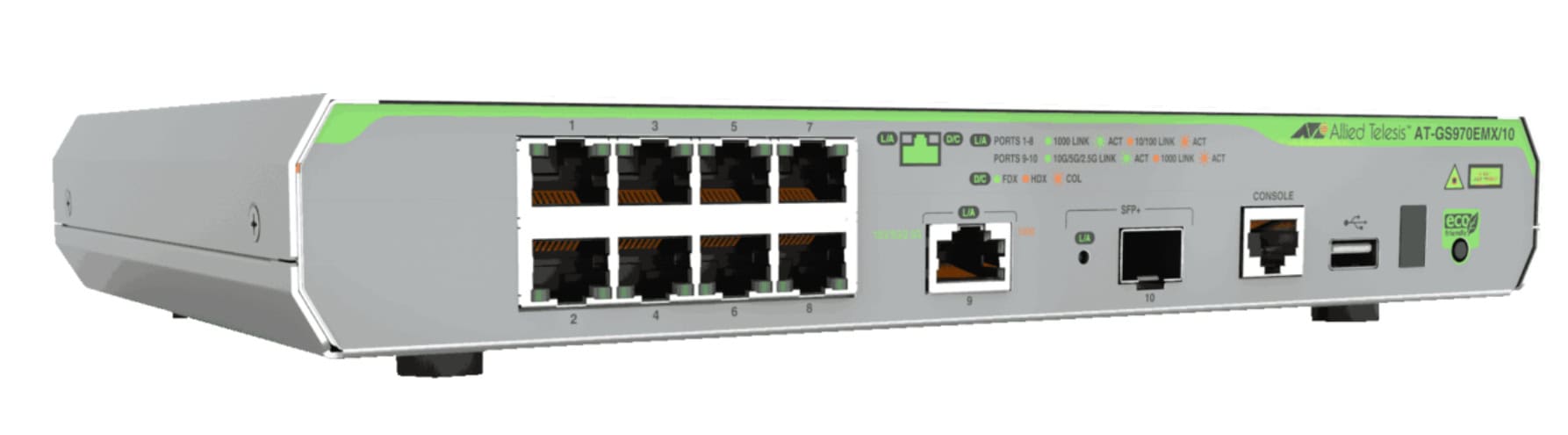 Allied Telesis AT-GS970EMX/10-50 netwerk-switch Managed L3 Gigabit Ethernet (10/100/1000) Grijs (GS970EMX/10-50) thumbnail