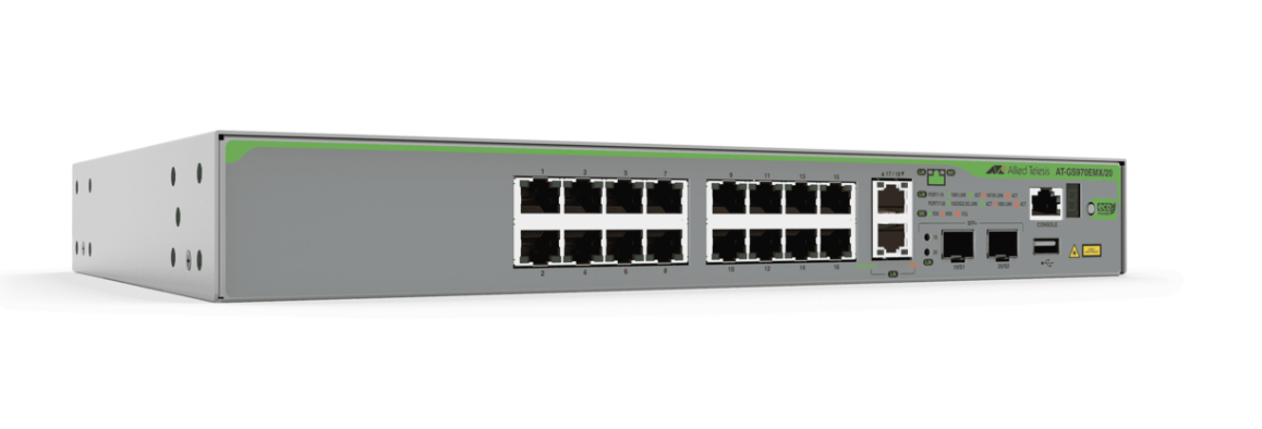Allied Telesis AT-GS970EMX/20-50 netwerk-switch Managed L3 Gigabit Ethernet (10/100/1000) Grijs (GS970EMX/20-50) thumbnail