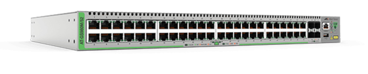 Allied Telesis AT-GS980M/52-50 Managed Gigabit Ethernet (10/100/1000) Grijs (GS980M/52-50) thumbnail