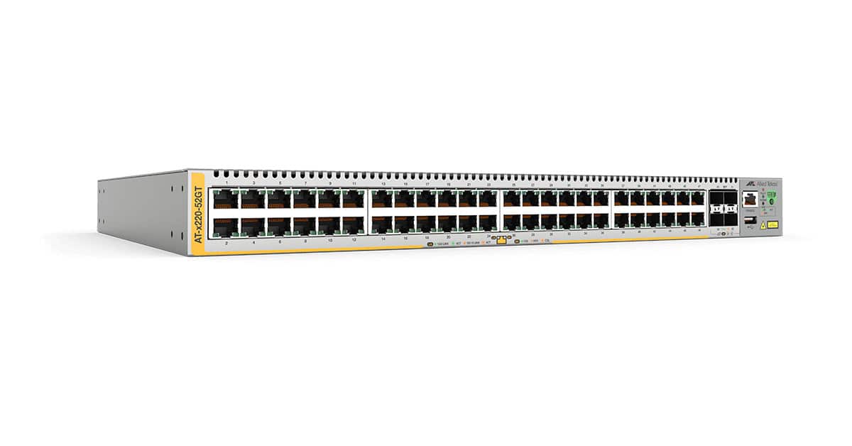Allied Telesis AT-x220-52GT-50 Managed L3 Gigabit Ethernet (10/100/1000) 1U Grijs (X220-52GT-50) thumbnail