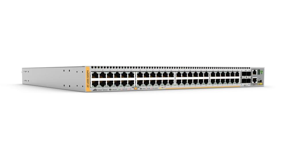 Allied Telesis AT-X930-52GPX-B01 netwerk-switch Managed L3 Gigabit Ethernet (10/100/1000) Power over Ethernet (PoE) Grijs (X930-52GPX-B01) thumbnail Allied Telesis AT-X930-52GPX-B01 netwerk-switch Managed L3 Gigabit Ethernet (10/100/1000) Power over Ethernet (PoE) Grijs (X930-52GPX-B01) thumbnail