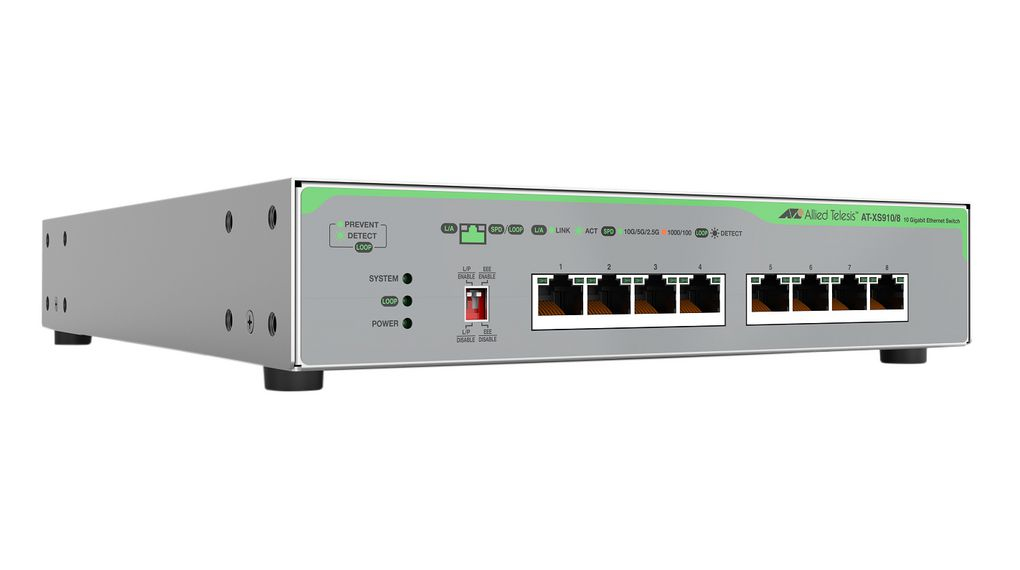 Allied Telesis AT-XS910/8-50 netwerk-switch Unmanaged 10G Ethernet (100/1000/10000) Grijs (XS910/8-50) thumbnail