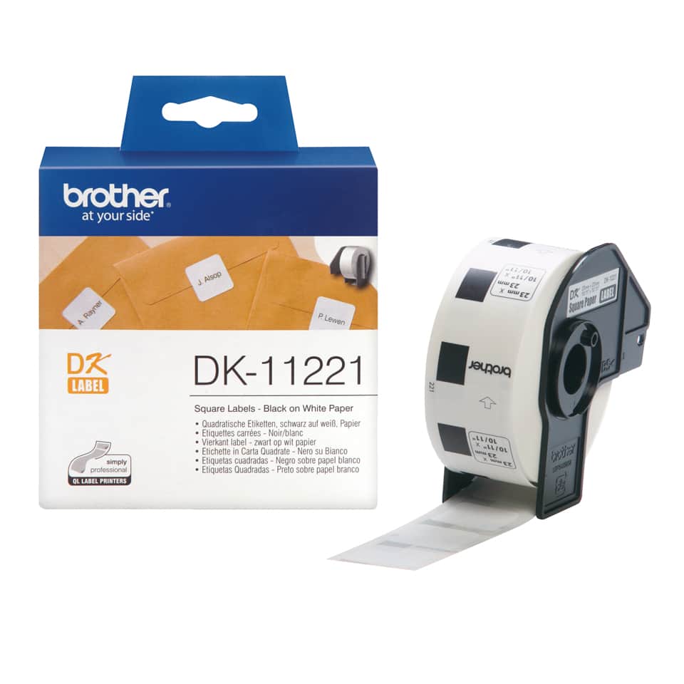 Brother Vierkant papieren label 23 mm (DK-11221) thumbnail