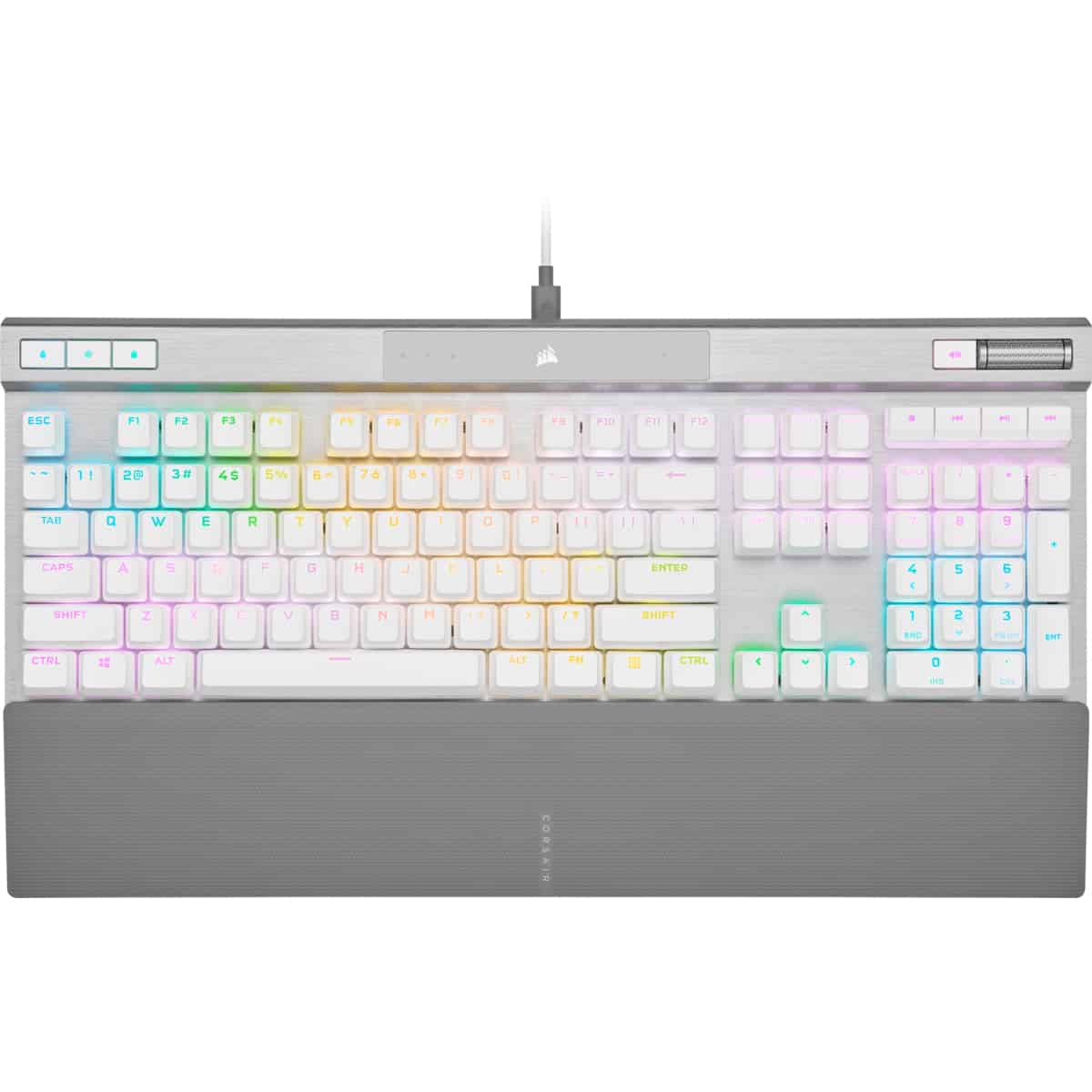 Corsair CH-910951A-NA toetsenbord USB Wit (CH-910951A-NA) thumbnail