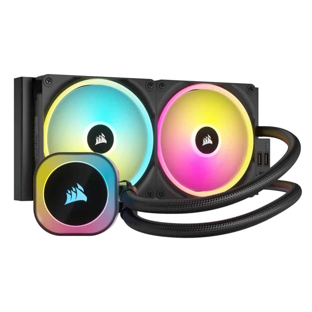 Corsair H115I Processor Kit voor vloeistofkoeling 14 cm Zwart (CW-9061002-WW) thumbnail