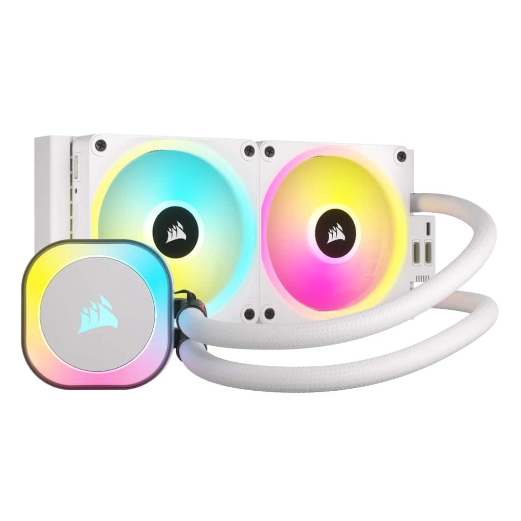 Corsair H100I Processor Hybride koeler 12 cm Wit (CW-9061005-WW) thumbnail