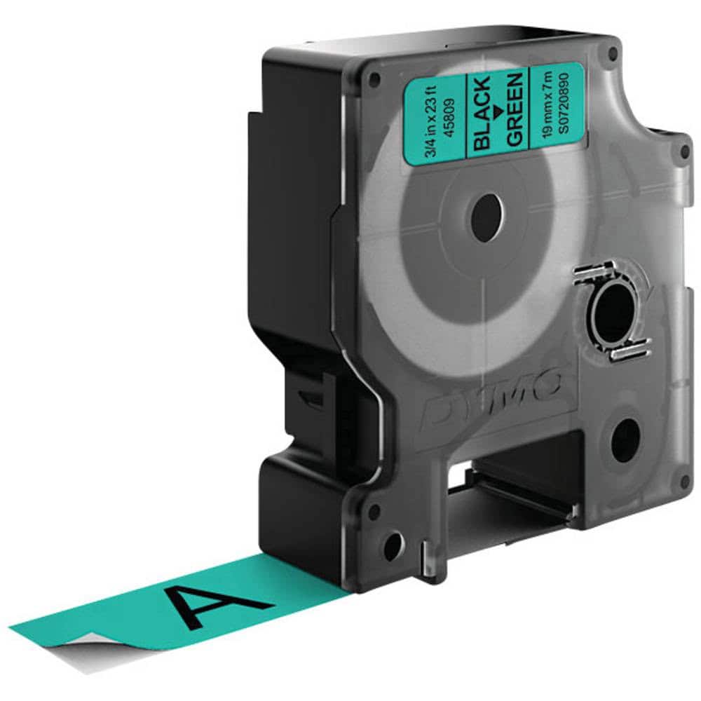 DYMO D1 -Standard Labels - Black on Green - 19mm x 7m (S0720890) thumbnail