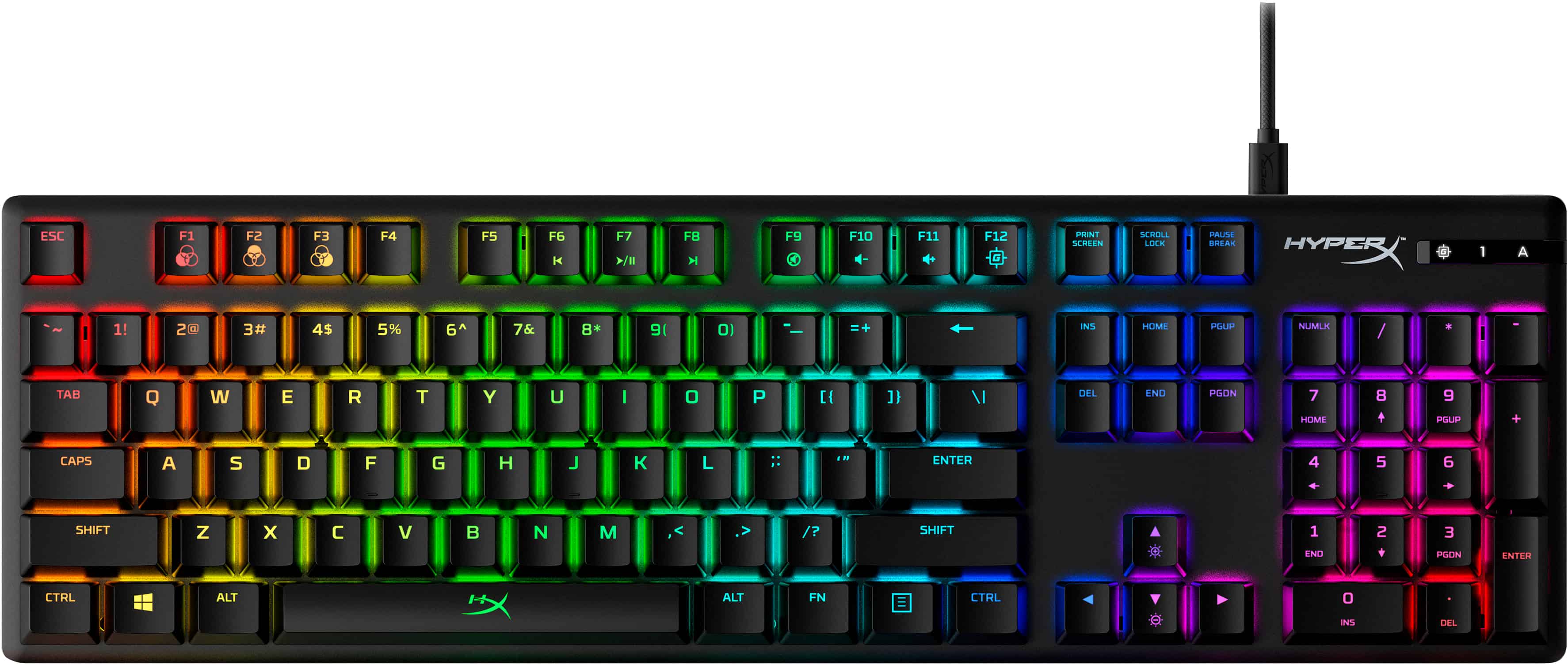HyperX Alloy Origins - mechanisch gamingtoetsenbord - HX Red (US-indeling) (4P4F6AA) thumbnail