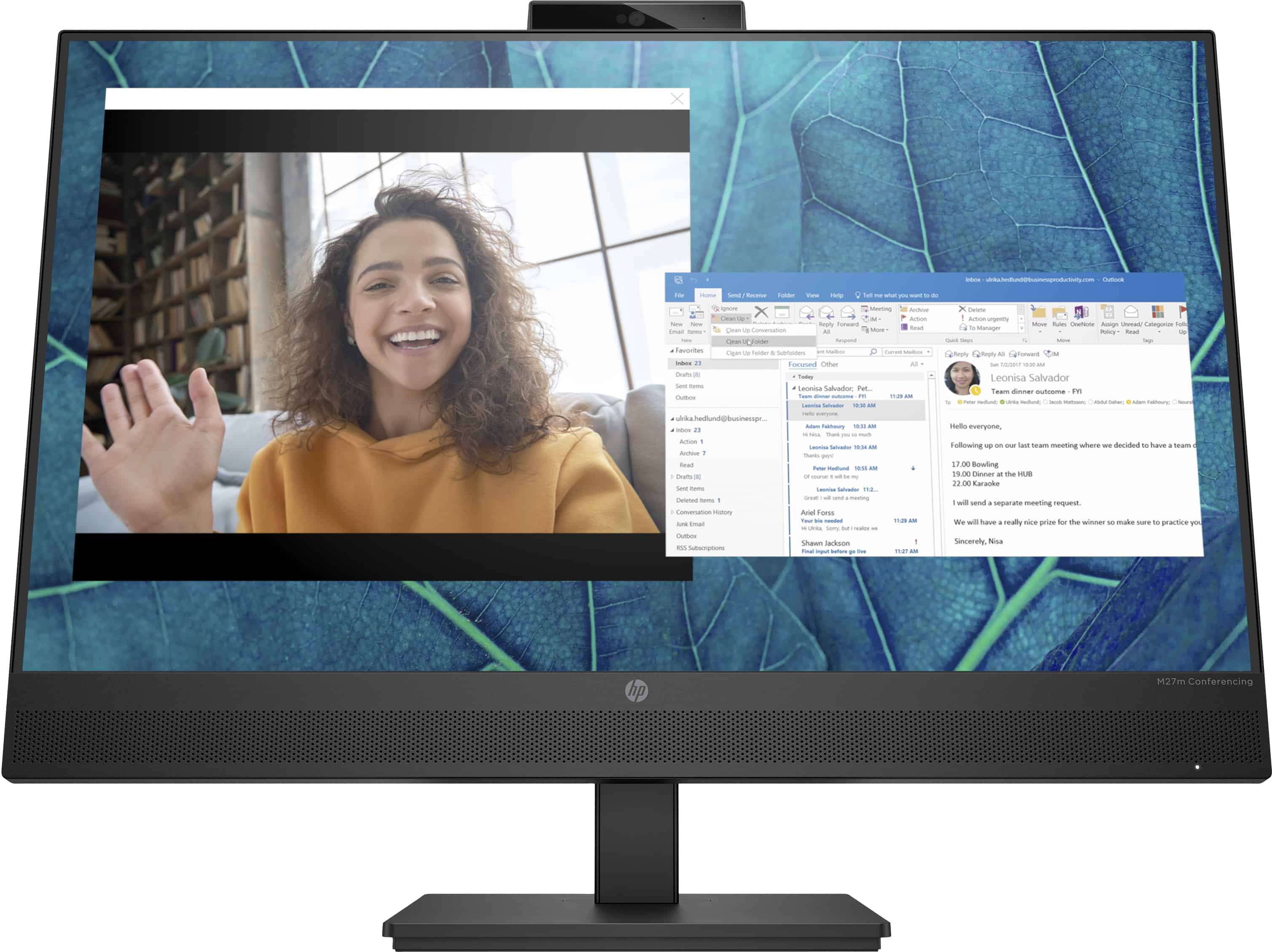 HP M27m computer monitor 68,6 cm (27) 1920 x 1080 Pixels Full HD Zwart (678U8AA#ABB) thumbnail