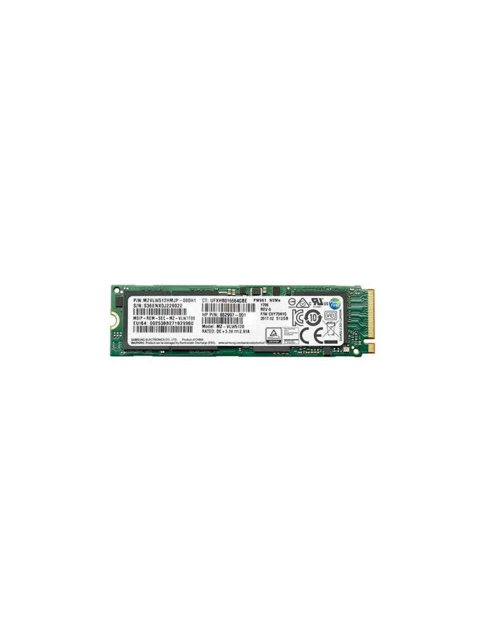 HP SPS-DRV SSD 1.024TB NVMe x4 M.2 2280 RI - shipping new HPE spare part:P00439-001 (880266-B21) thumbnail