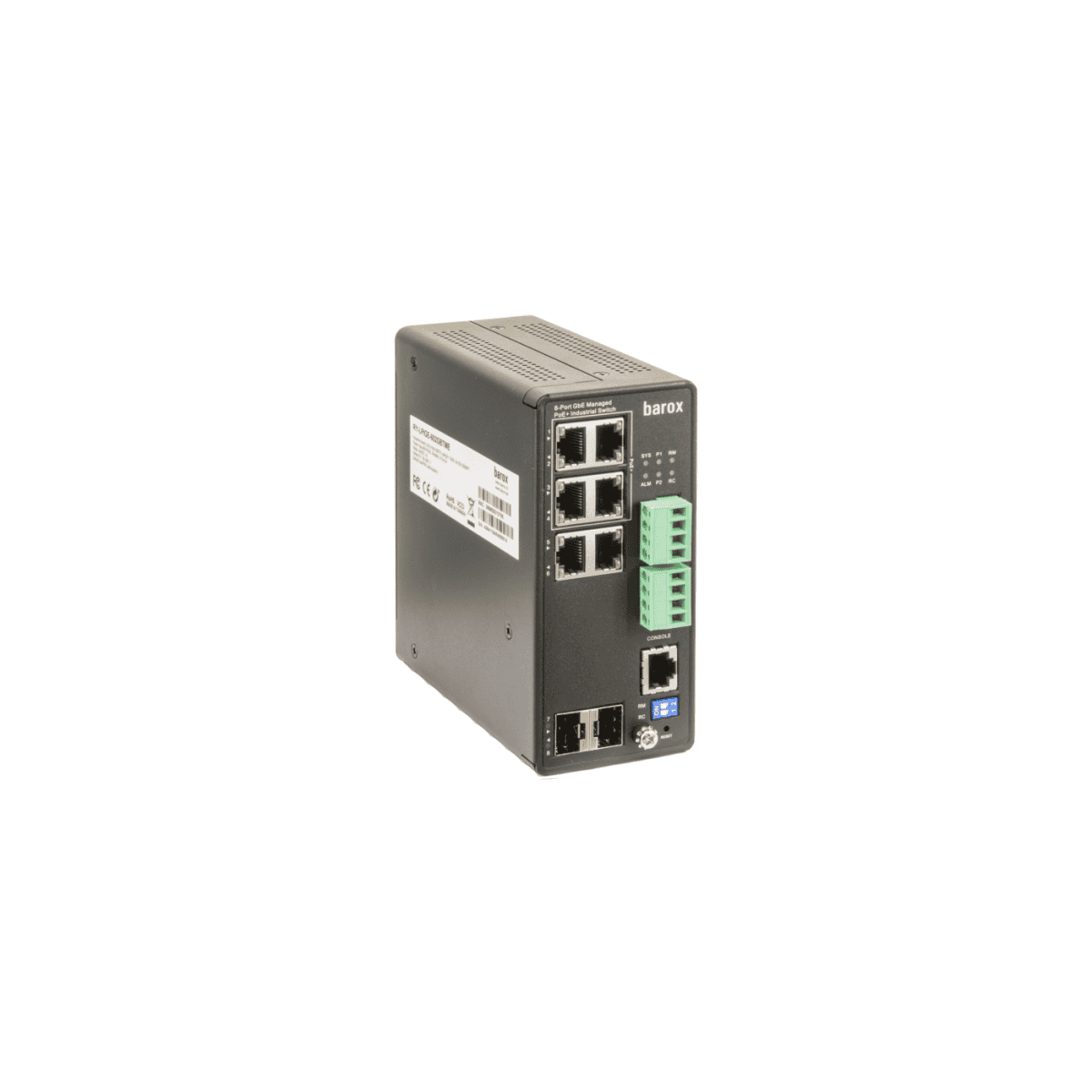 barox Switch 5-Port 10/100/1000TX, 4xPoE RJ45 2x100/1000FX (PC-PIGE502-GBTE-B) thumbnail