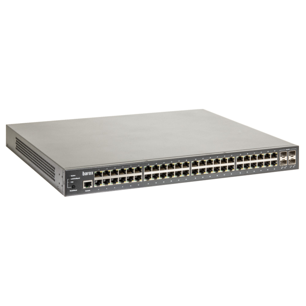 barox Switch 48-Port 48x10/100/1000TX PoE 4x1G/10G SFP Monta (RY-LGSPTR28-52) thumbnail