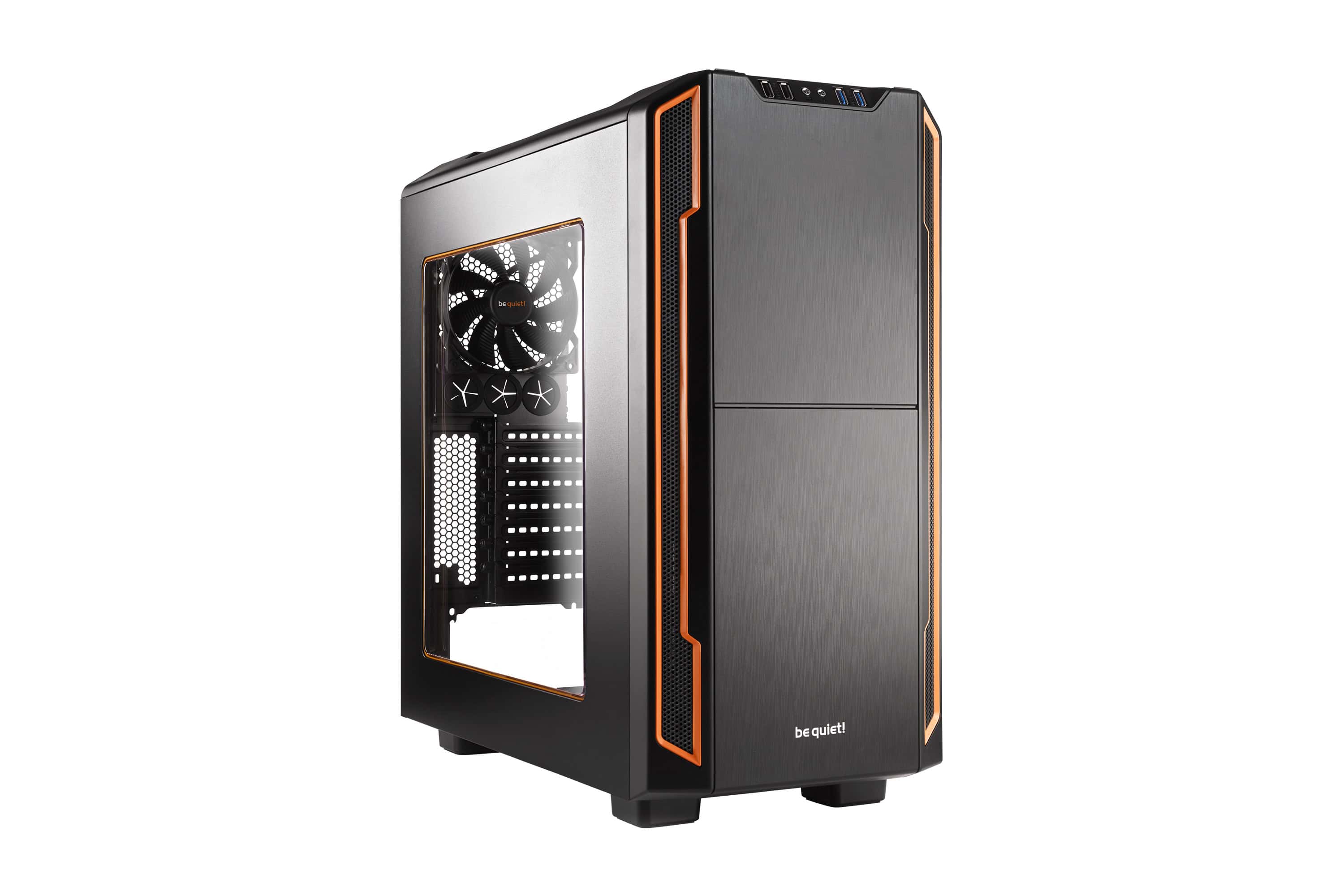 be quiet! Silent Base 600 Midi Tower Oranje, Zwart (BGW05) thumbnail