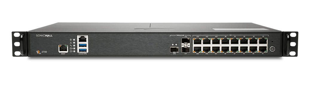SonicWall NSa 2700 firewall (hardware) 1U 5500 Mbit/s (02-SSC-8198) thumbnail