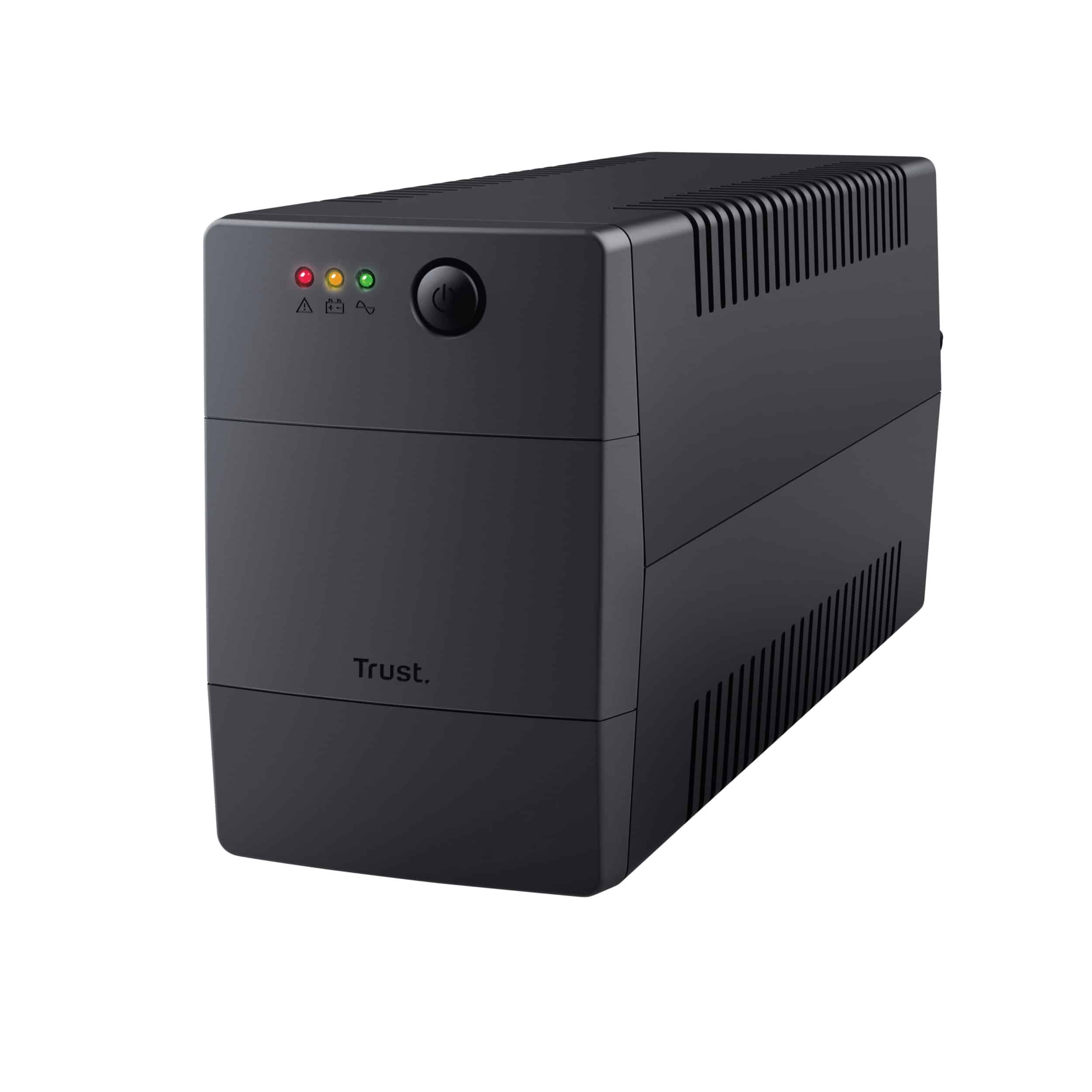 Trust Paxxon 800VA UPS - Noodstroomvoorziening – 2 stopcontacten – 480W capaciteit – Zwart (23503) thumbnail
