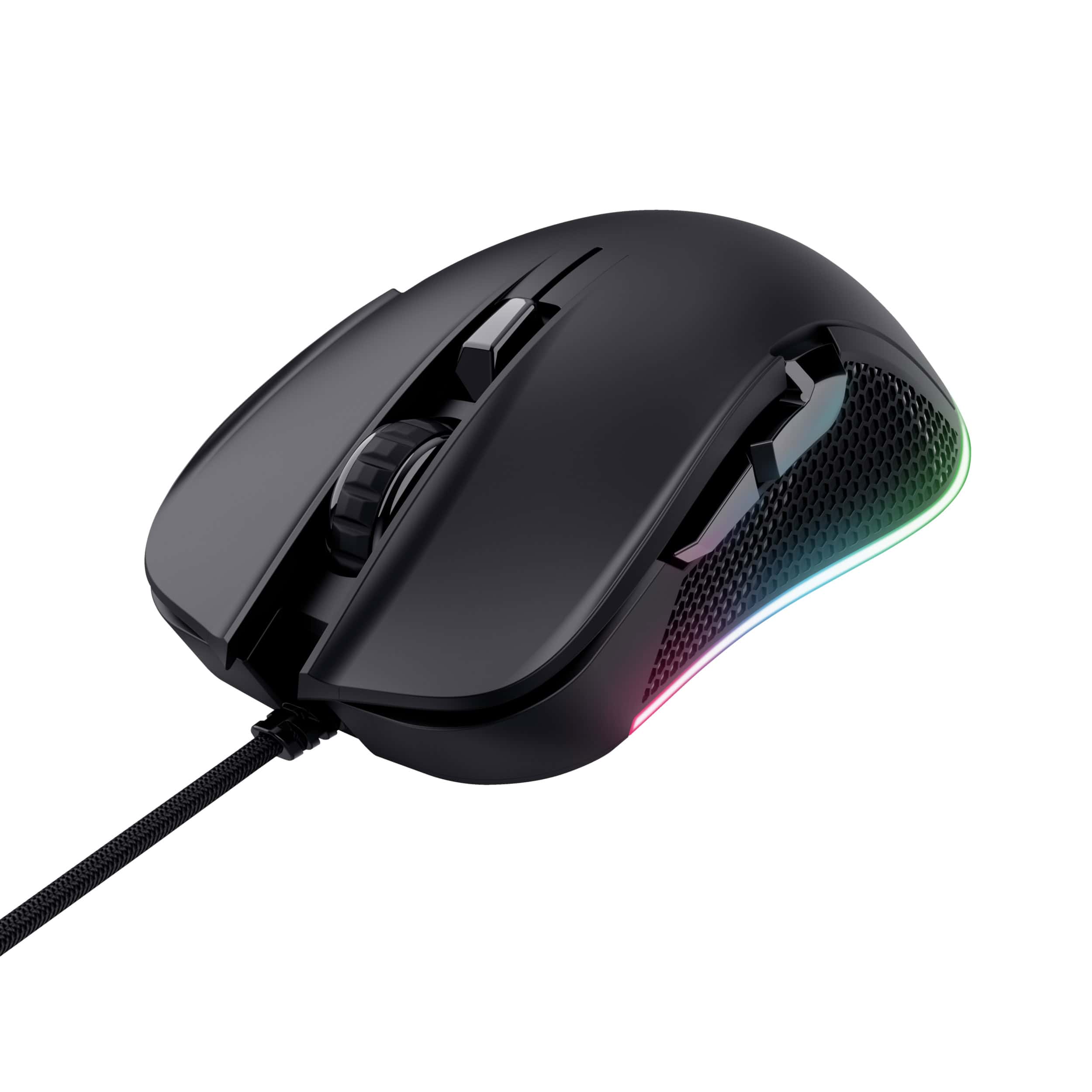 Trust GXT 922 YBAR Gaming Muis - Bedrade gamingmuis – 6 programmeerbare knoppen – 7200 DPI – Zwart (24729) thumbnail