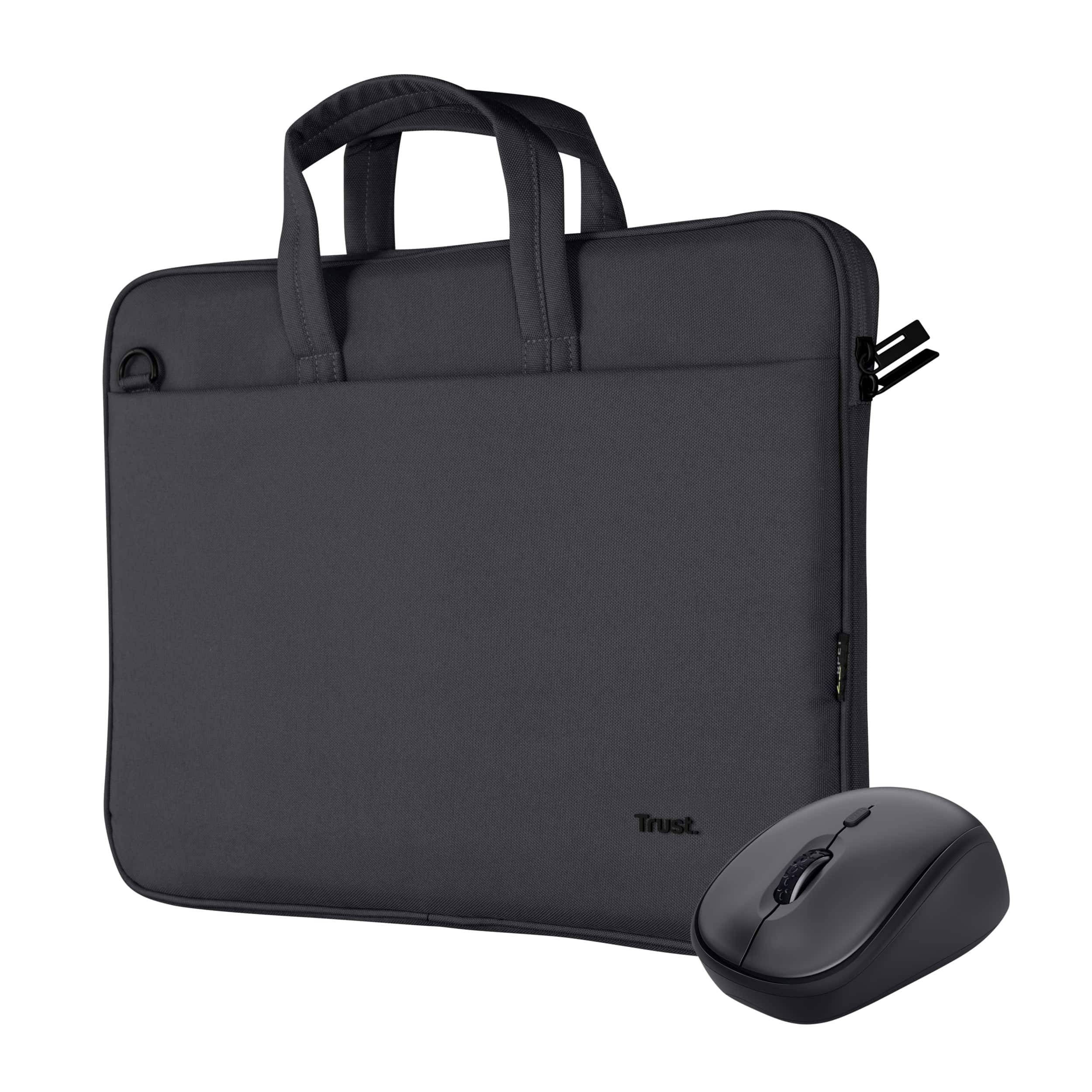 Trust Bologna laptop schoudertas 16 inch - Laptop schoudertas – Voor laptops tot 16 inch – Gerecycled materiaal – Zwart (24988) thumbnail