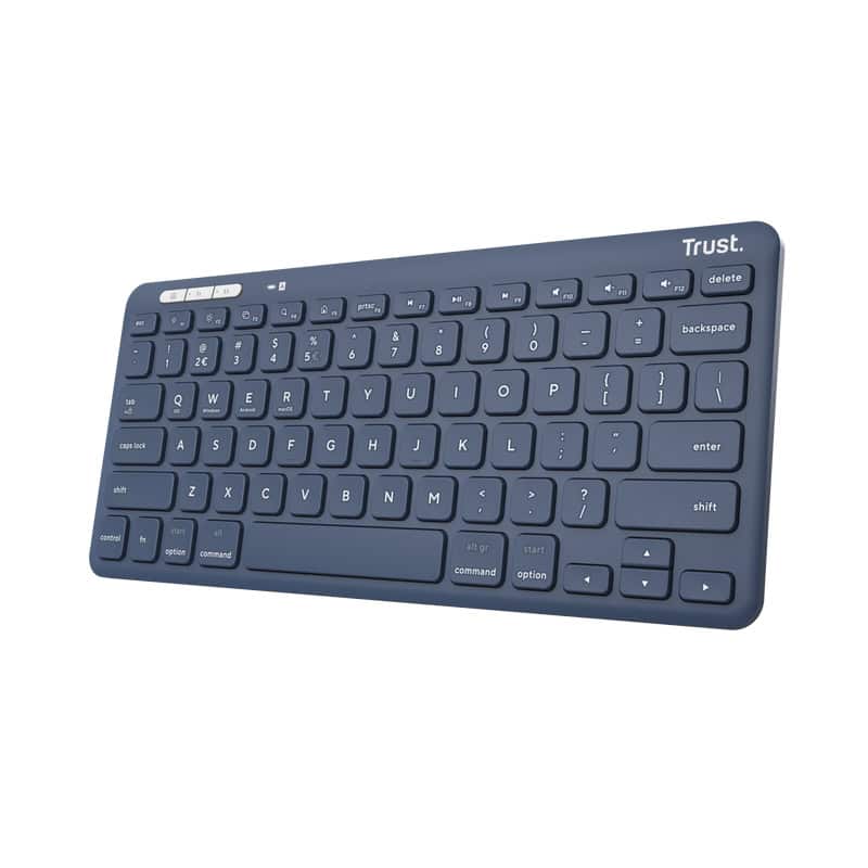 Trust Lyra toetsenbord RF-draadloos + Bluetooth QWERTY Amerikaans Engels Blauw (25095) thumbnail