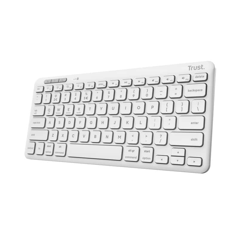 Trust Lyra toetsenbord RF-draadloos + Bluetooth QWERTY Amerikaans Engels Wit (25097) thumbnail