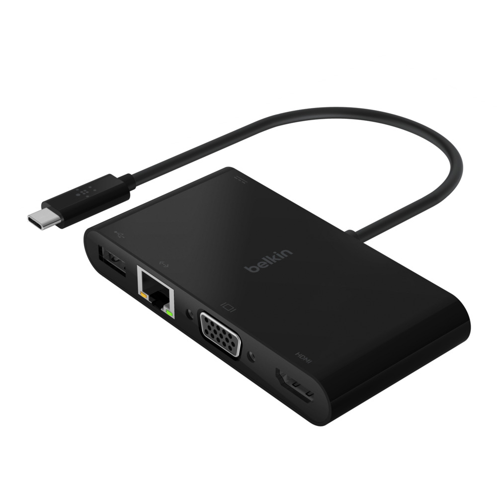Belkin AVC004BTBK notebook dock & poortreplicator USB 3.2 Gen 1 (3.1 Gen 1) Type-C Zwart (AVC004BTBK) thumbnail